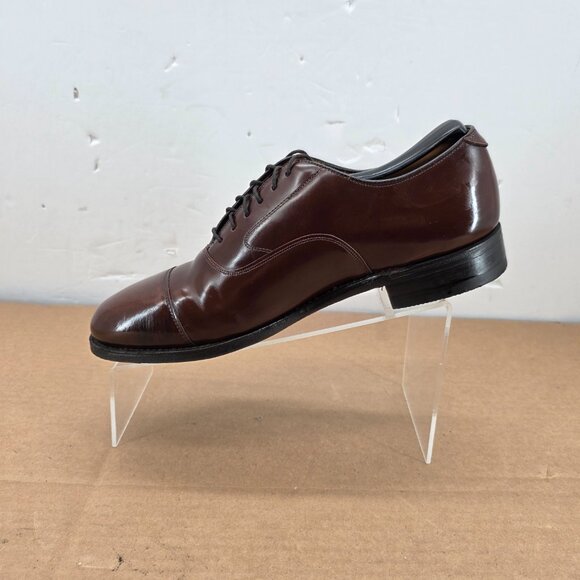 Jhonston & Murphy Optima Oxford Shoes Sz 8 D Brown Cap Toe Fall Leather - Picture 10 of 16